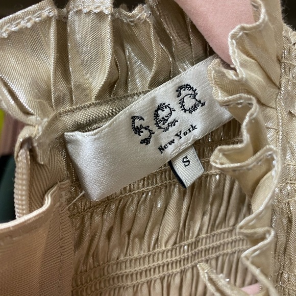 Sea New York Lumier Flutter Sleeve Smocked Dress Sz S - Picture 3 of 5